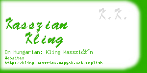 kasszian kling business card